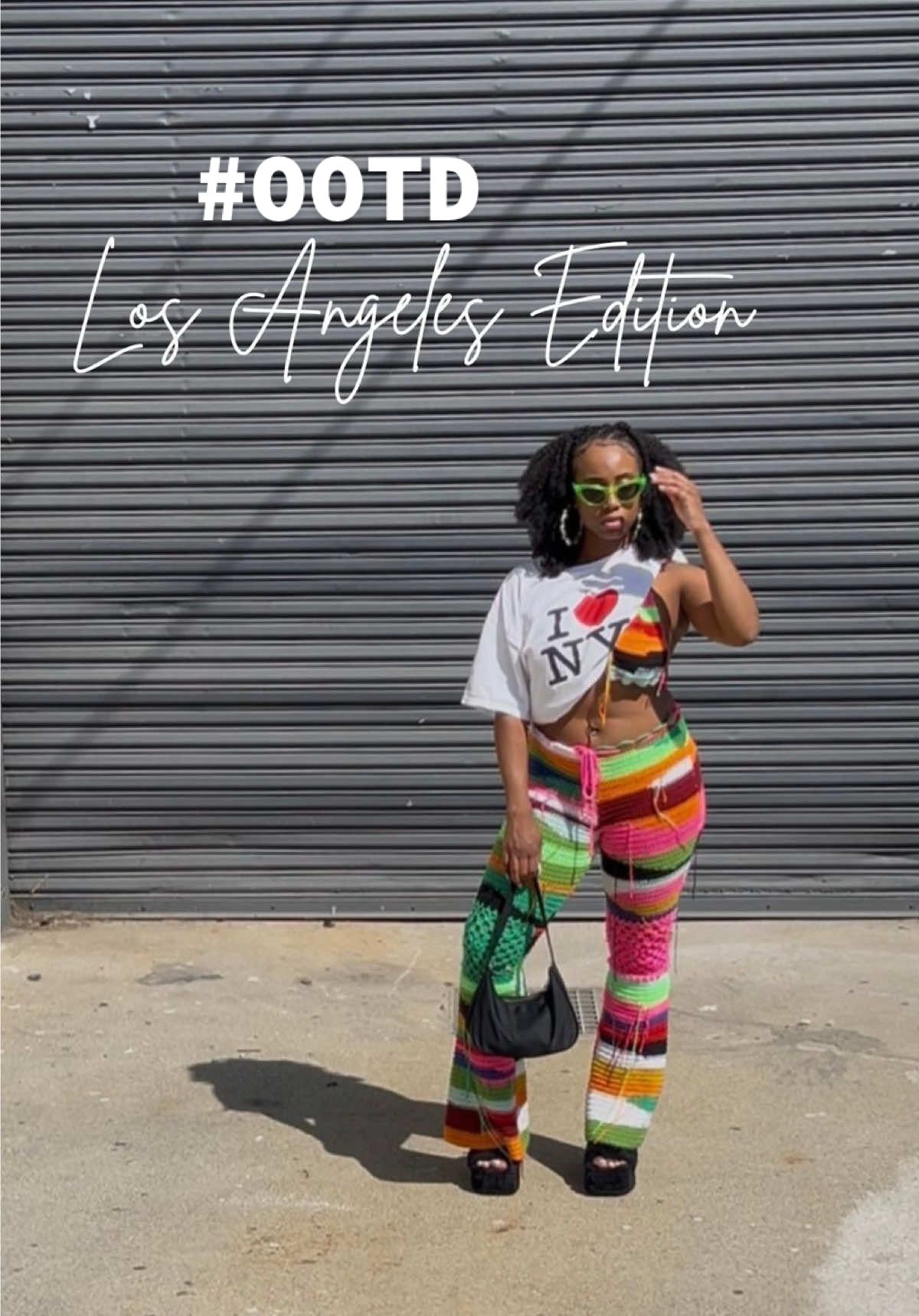 east coast shawty on the west coast! #OOTD in #la 💚😎 #cmon  #outfitdeets : tee/bag - #thrifted crochet set - @AKIRA  shoes - @stevemadden  sunnies - @SAINT LAURENT  #fashion #fashiontiktok #personalstyle #style #styleinspo #stylist #wardrobestylist #personalstylist #stylistsoftiktok #losangeles #travel #travelstyle #traveltiktok 