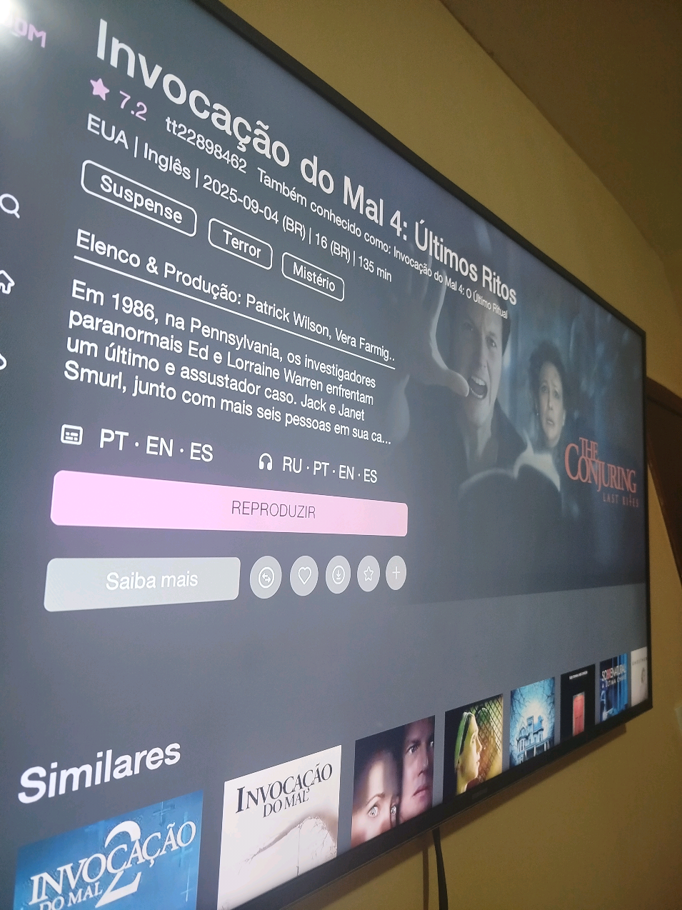 O último filme da franquia Invocação do Mal chegou pra encerrar uma das maiores sagas de terror do cinema!  Minha opinião completa tá no vídeo  🎥 Onde assistir:  cinemas e no app Eppi Cinema. #InvocaçãodoMal #Terror #EmCena #ResenhaDeFilme #lorrainewarren 