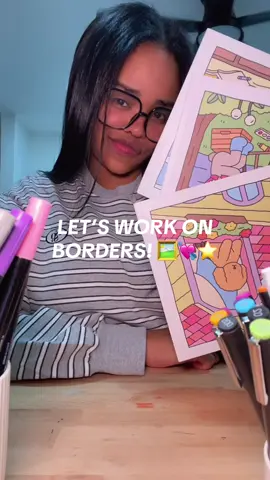 omg…i haven’t worked on borders in quite a WHILE! 🖼️💘⭐️ these three are probably some of my favorites i have EVER done! i just love drawing and adding my own flair to every page i do… and borders are always the perfect opportunity to do so! 🥹 @bobbiegoods #colorwithme #coloring #color #bobbiegoods #colortok 