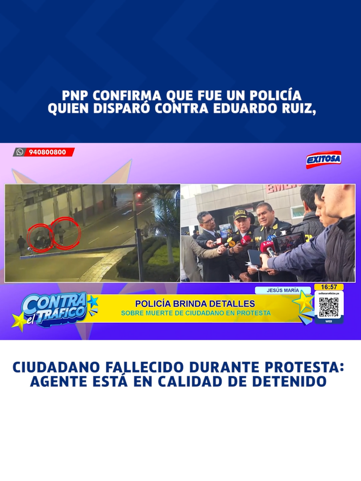 🔴🔵🚨#LOÚLTIMO | El jefe de la Policía Nacional del Perú, Óscar Arriola, confirmó que fue un agente de la Dirección de Investigación Criminal quien disparó contra Eduardo Ruiz, fallecido durante las protestas del último 15 de octubre. #protestas #policía #disparo #fallecido #pnp