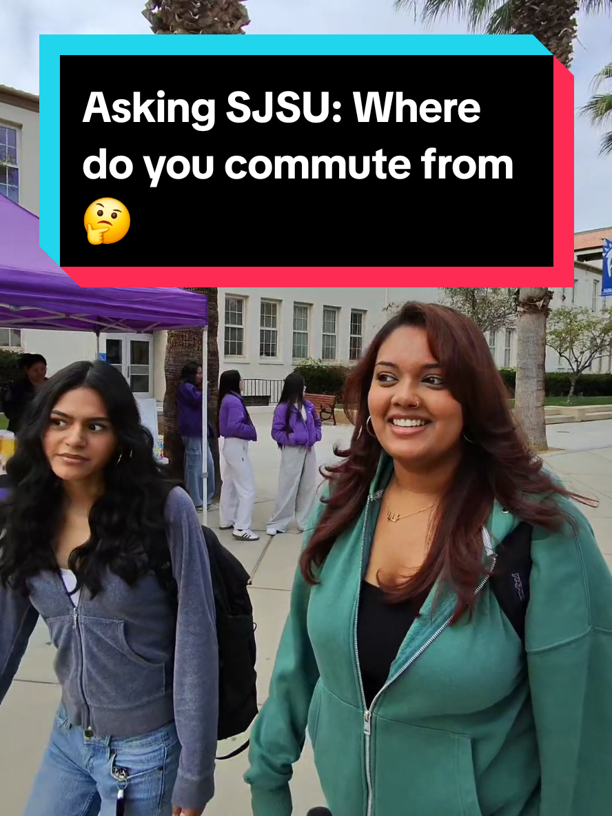Asking SJSU: Where do you commute from. I asked students at San Jose State University where they commute from. #sjsu #sanjose #california  #interview #viral 