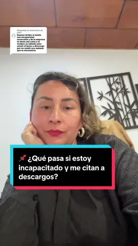 Respuesta a @patri 📌 ¿Qué pasa si estoy incapacitado y me citan a descargos? Si estás incapacitado y te llega una citación a audiencia de descargos, ten en cuenta lo siguiente: 1️⃣ El empleador debe darte un mínimo de 5 días hábiles entre la notificación y la audiencia. Así lo exige la Ley 2466 de 2025, la Reforma Laboral. 2️⃣ Si el día de la diligencia estás incapacitado, esa es una justa causa para no asistir. Eso sí: debes informar inmediatamente al empleador y enviar copia de la incapacidad para justificar tu inasistencia. 3️⃣ El empleador podrá reprogramar la audiencia una vez termines tu periodo de incapacidad. La incapacidad no anula el proceso disciplinario, solo lo aplaza hasta que estés en condiciones de participar. ⚖️ Recuerda que el debido proceso sigue siendo obligatorio, incluso si el trabajador está incapacitado. Y cualquier procedimiento disciplinario hecho sin respetar las garantías, puede ser declarado nulo. 📲 Si necesitas asesoría sobre audiencias de descargos, debido proceso o actualización del reglamento interno, contáctanos en Mendoza Consultores al 320-390-9124. #debidoproceso #descargos #reformalaboral #ley2466 #mendozaconsultores   