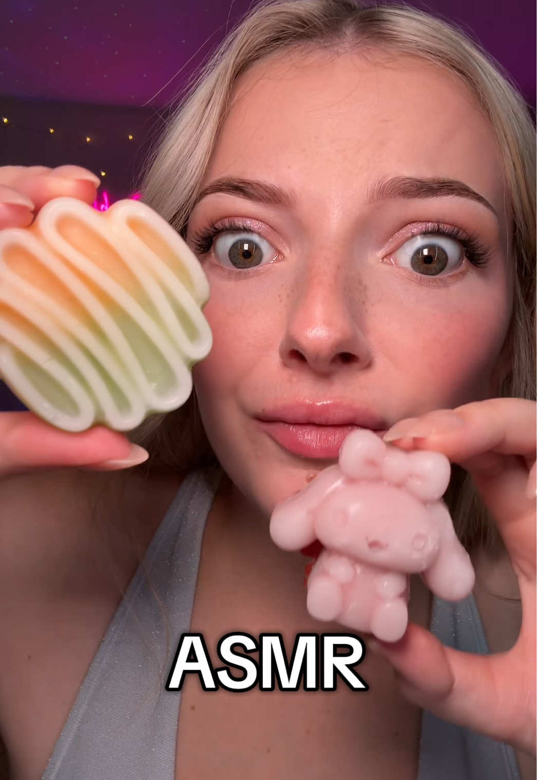Frozen Wax Candy❤️ #asmr #frozenwaxcandy #mukbang #waxcandy #candytok 