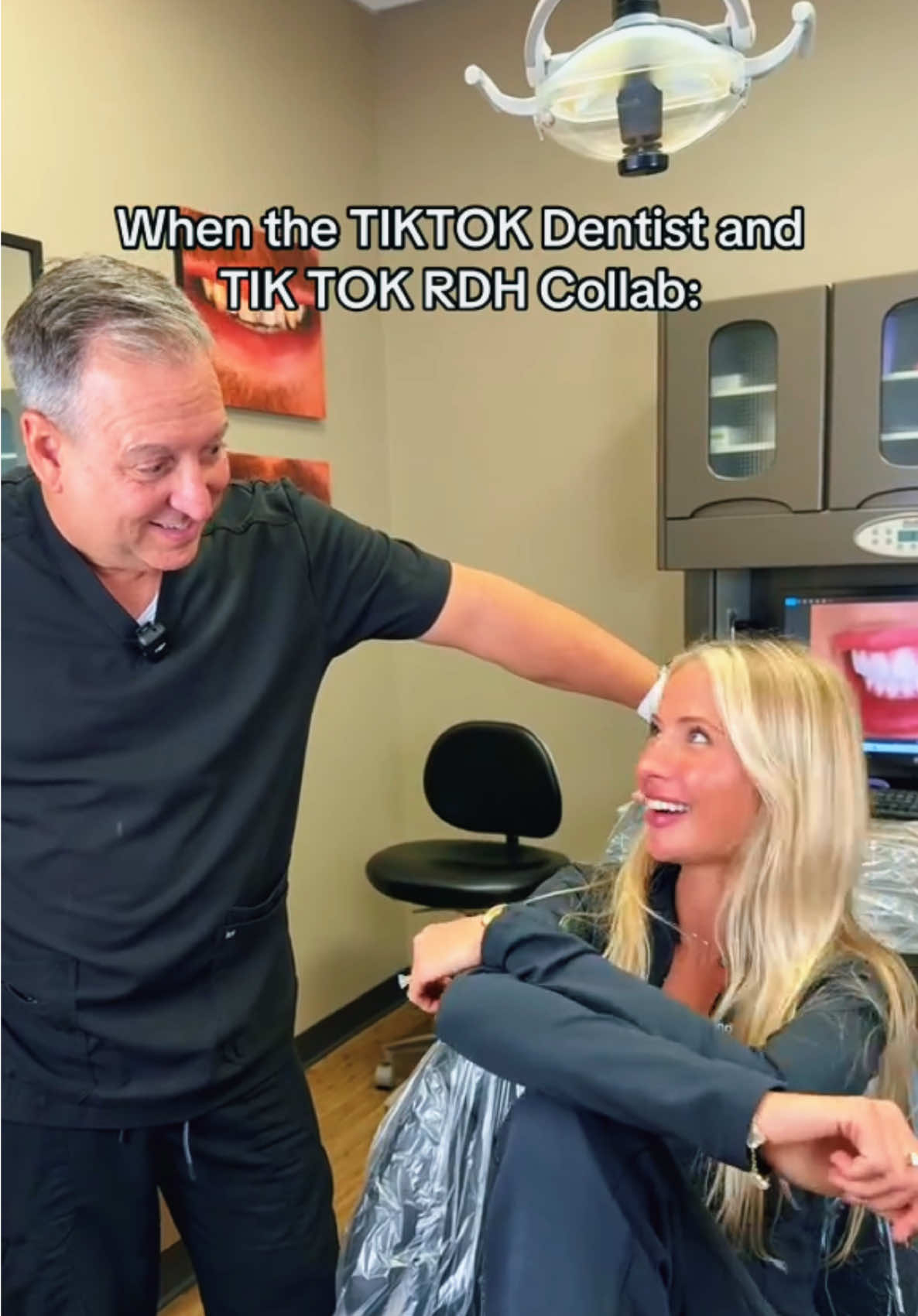 When you become best friends with the one and only TikTok dentist! Pe still numb in the video 🤣 Such a fun collab!! #rdh #dental #dentist. @TikTok Dentist 