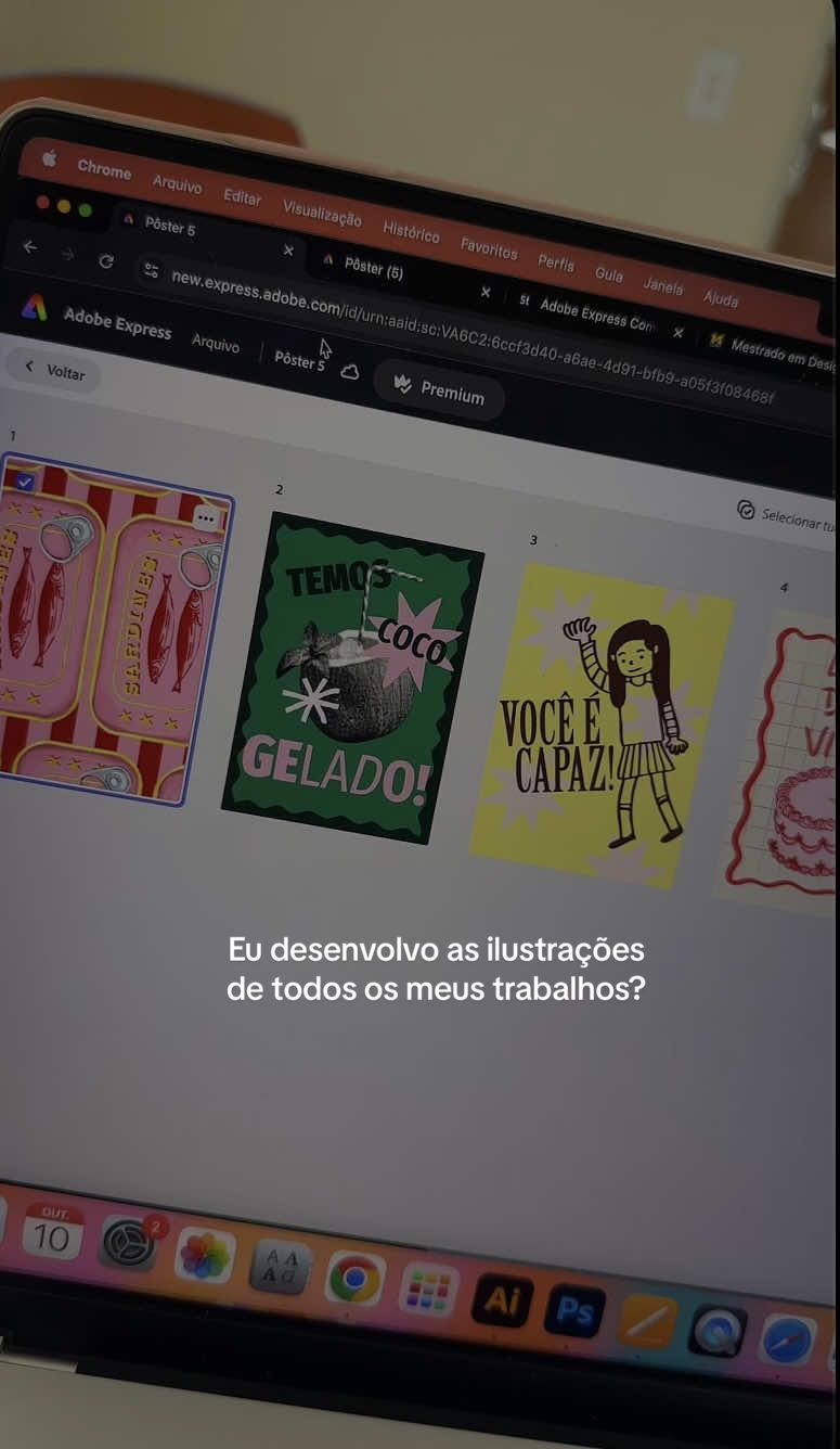 Respondendo a @CALE AS VOZES, SÓ NÃO AS SUAS Eu desenvolvo as ilustrações de todos os meus trabalhos? #design #designgrafico 