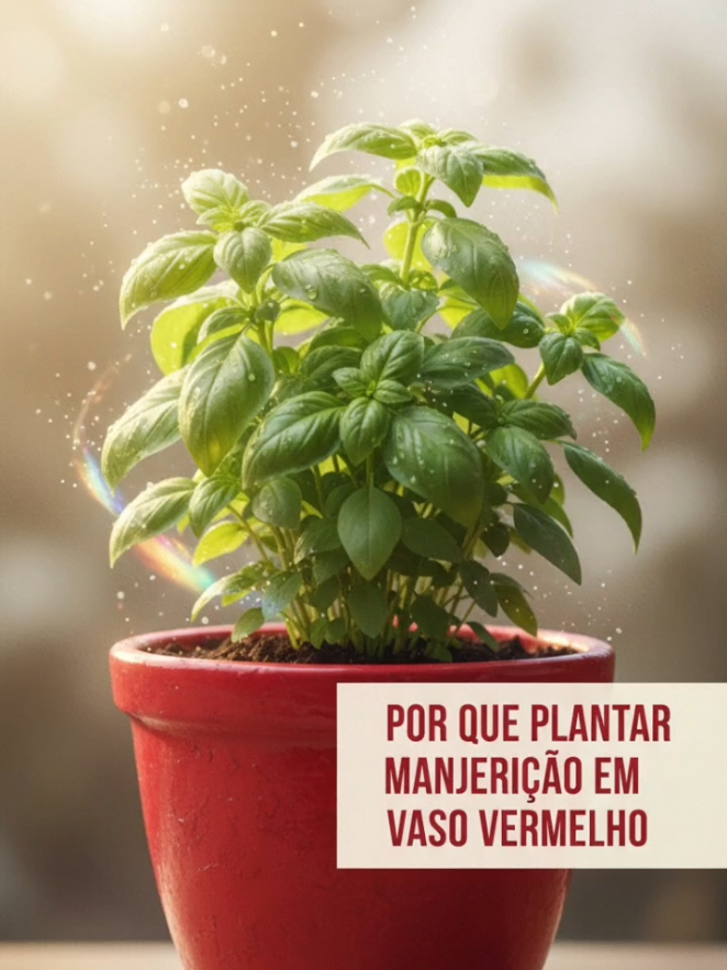 Por que o manjericão deve ser plantado em vaso vermelho. Você sabia que a cor do vaso pode mudar a energia da planta? No misticismo popular, o vermelho representa força, ação e proteção. Já o manjericão é uma das plantas mais sagradas: símbolo de purificação e prosperidade. Quando unidos, o vermelho e o verde do manjericão criam um escudo de energia viva que protege o lar contra inveja e estagnação. 🌙 Cuide dele com fé, e o manjericão cuidará de você. #manjericão #plantasmísticas #sabedoriaancestral #energiaspositivas #ninhomístico 