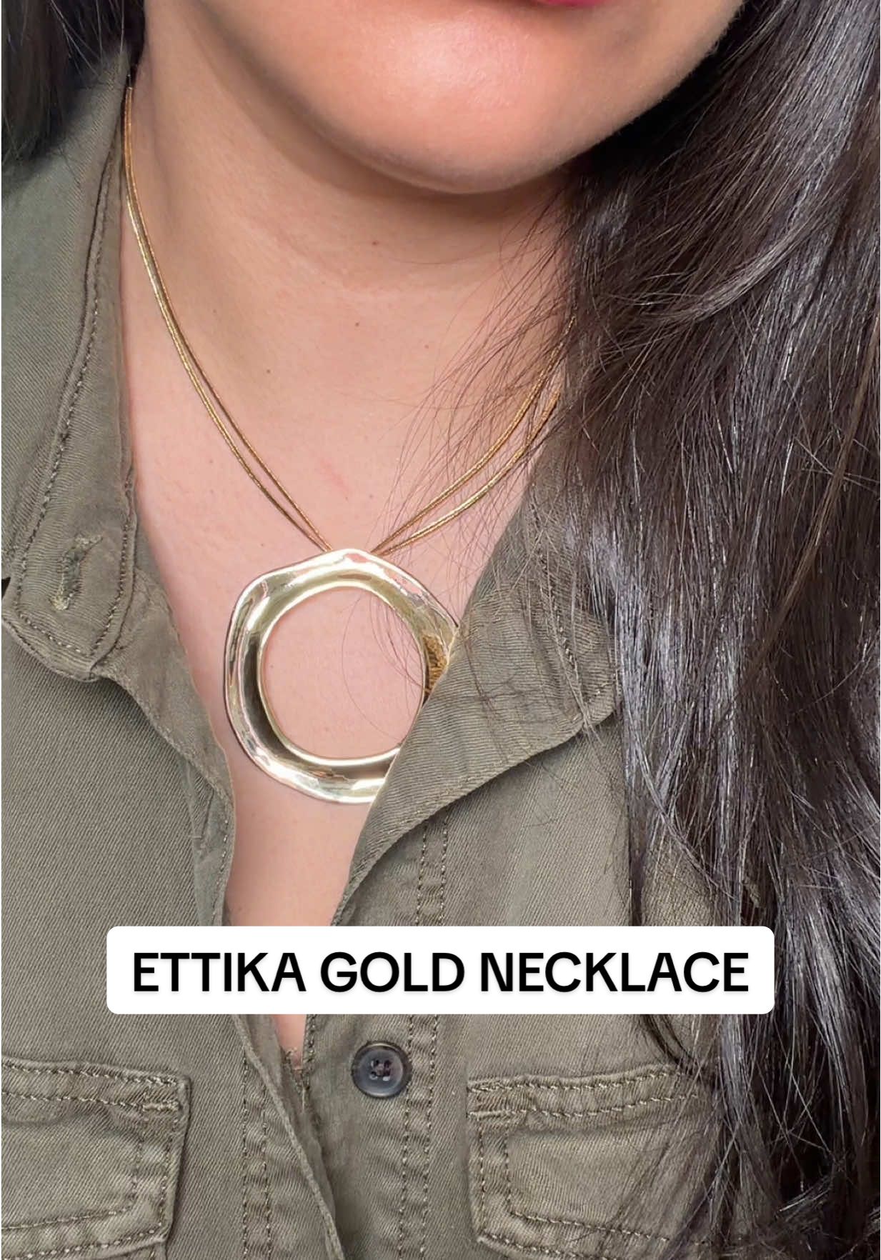 Make a statement with the Open Circle Necklace 🤍 Use code ELIANA15 for 15% off @Ettika ✨ They have some absolutely beautiful pieces! #statementjewelry #ettikajewelry 