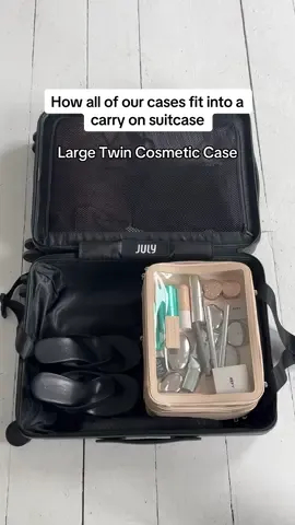 They’re all carry on size approved 🫡 #ETOILE #vanitycase #makeupstorage #makeuporganization #travelmakeupbag 