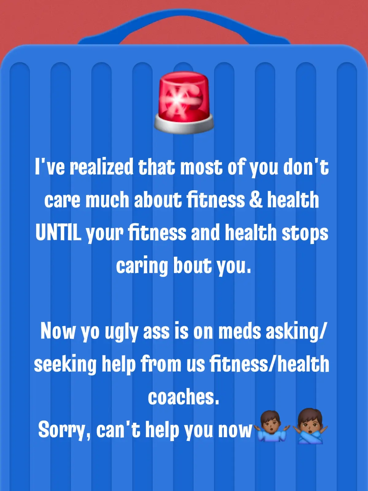 As soon as the doctors puts you on meds all of a sudden you wanna take heed😲👀🤔‼️