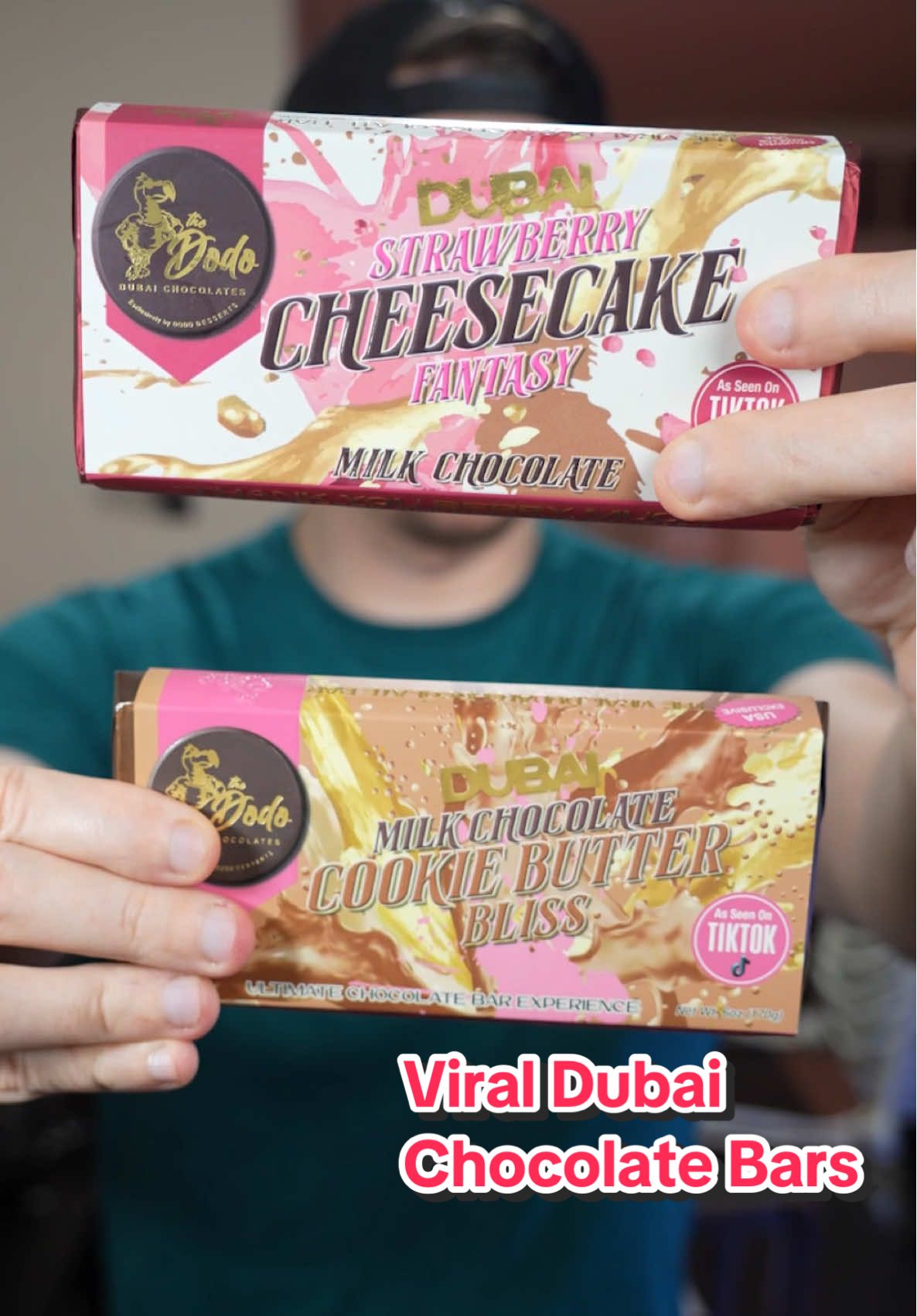 The *Viral* Dubai Chocolate Bars - Strawberry Shortcake Fantasy and Cookie Butter Bliss from @The Dodo Chocolates are soooo good. That pricetag though… #dubaichocolatebar #chocolatebar #foodreview #tiktokshopmademebuyit #wavys 