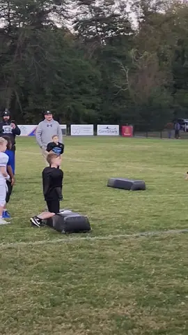 Mom vs Son Tackle Drill Safe to say he was a little mad 😂  #fyp #football #momson 