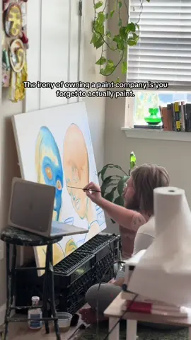 Small team, big dreams. To every artist building something from scratch, don’t forget why you started. #gaffreyartmaterial #acrylicpainting #arttok 