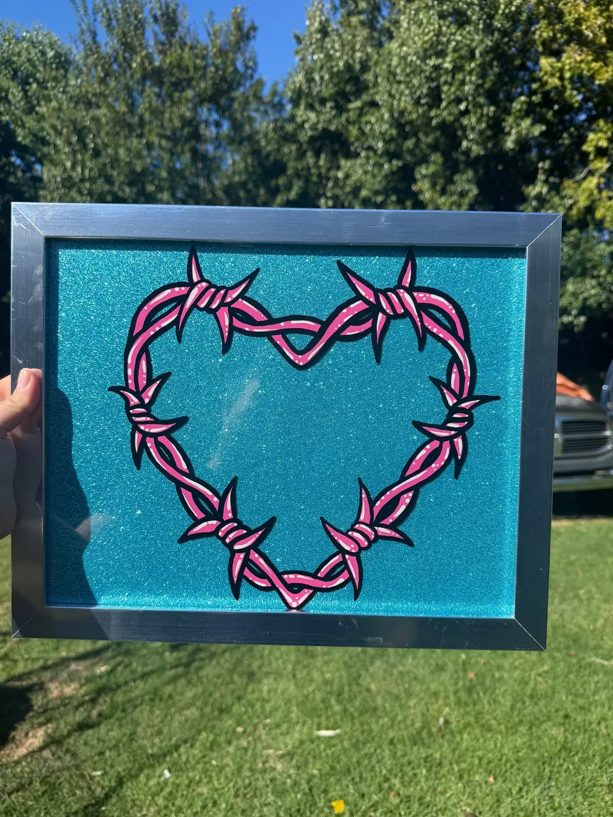 New art drop reverse glass, wood cut outs, canvas, water color and chickens #ncartist #buymyart