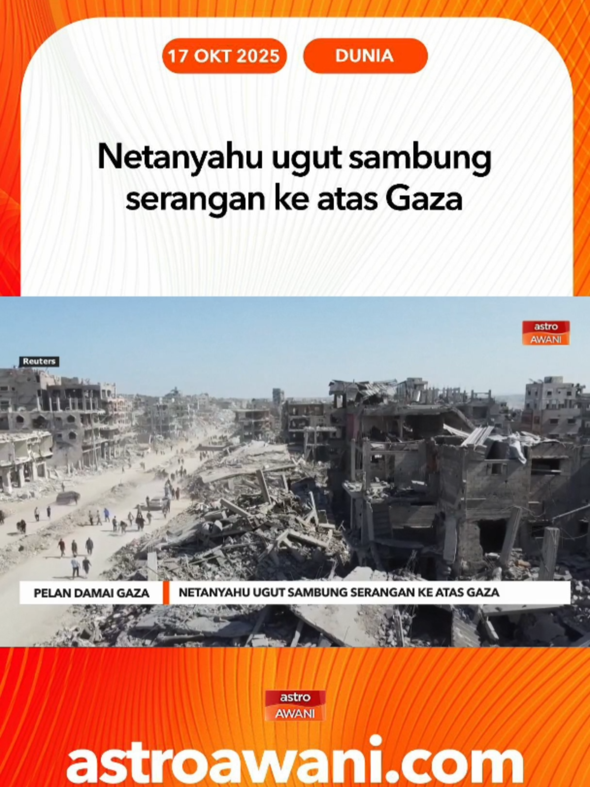 Netanyahu beri amaran akan teruskan serangan ke Gaza selepas Hamas hanya pulangkan sembilan daripada 28 mayat tebusan, dengan Israel ancam sekat bantuan kemanusiaan.