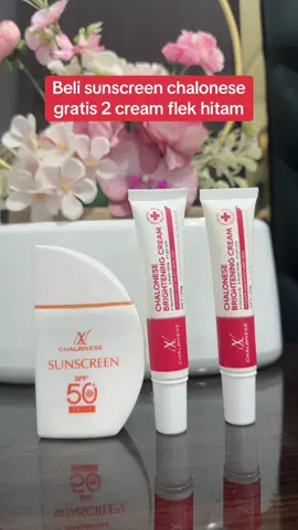 Beli 1 sunscreen gratis 2 cream chalonese #flekhitam #chalonese 
