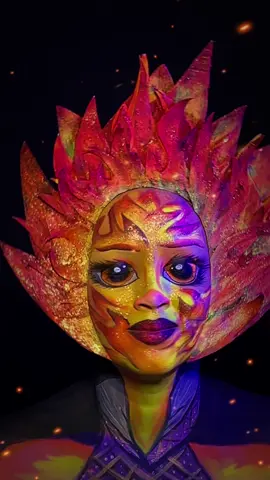 Maquillaje personalizado inspirado en Ember 🔥de la película Elemental @Disney #elemental #ember #elementosdisney #maquillajeartistico