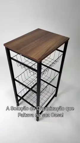 Fruteira Multiuso com 3 Cestos Removíveis #FruteiraMultiuso#Organizacao#CasaOrganizada#Praticidade#OtimizacaodeEspaço