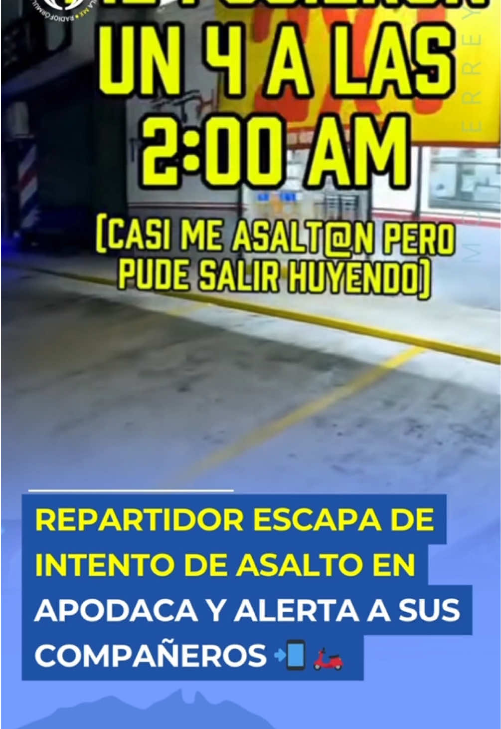 Alrededor de las 2 de la mañana, un joven repartidor de aplicación fue víctima de un intento de robo mientras trabajaba en el municipio de Apodaca, Nuevo León. Afortunadamente, logró escapar del lugar y, de inmediato, avisó a otros repartidores para que estuvieran alerta en la zona. 📲⚠️