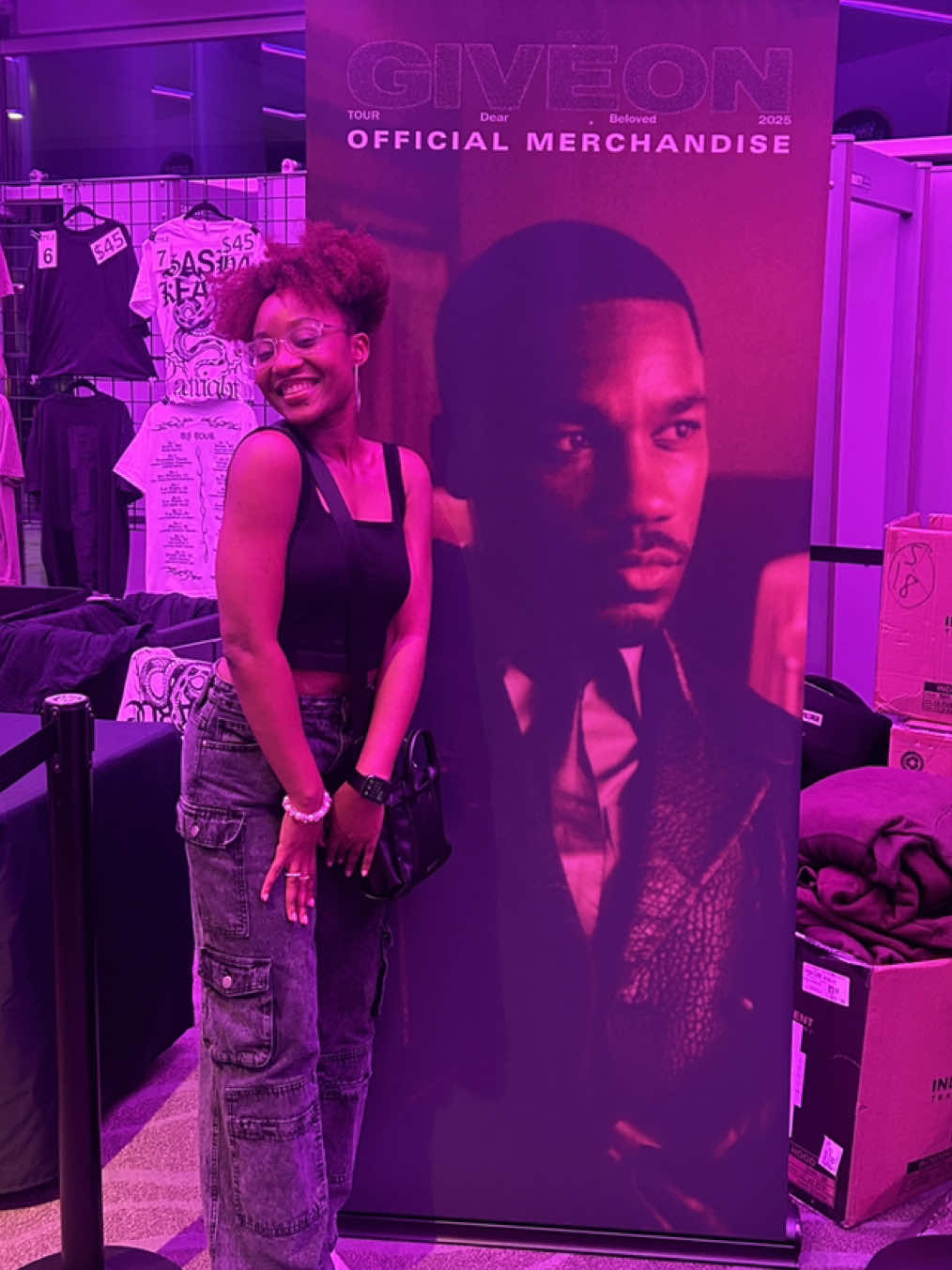 OOTD for the one & only @GIVĒON concert in Houston with a guest appearance 🤍🥺 #concertoutfit #giveontour #giveon #belovedtour2025 #OOTD 