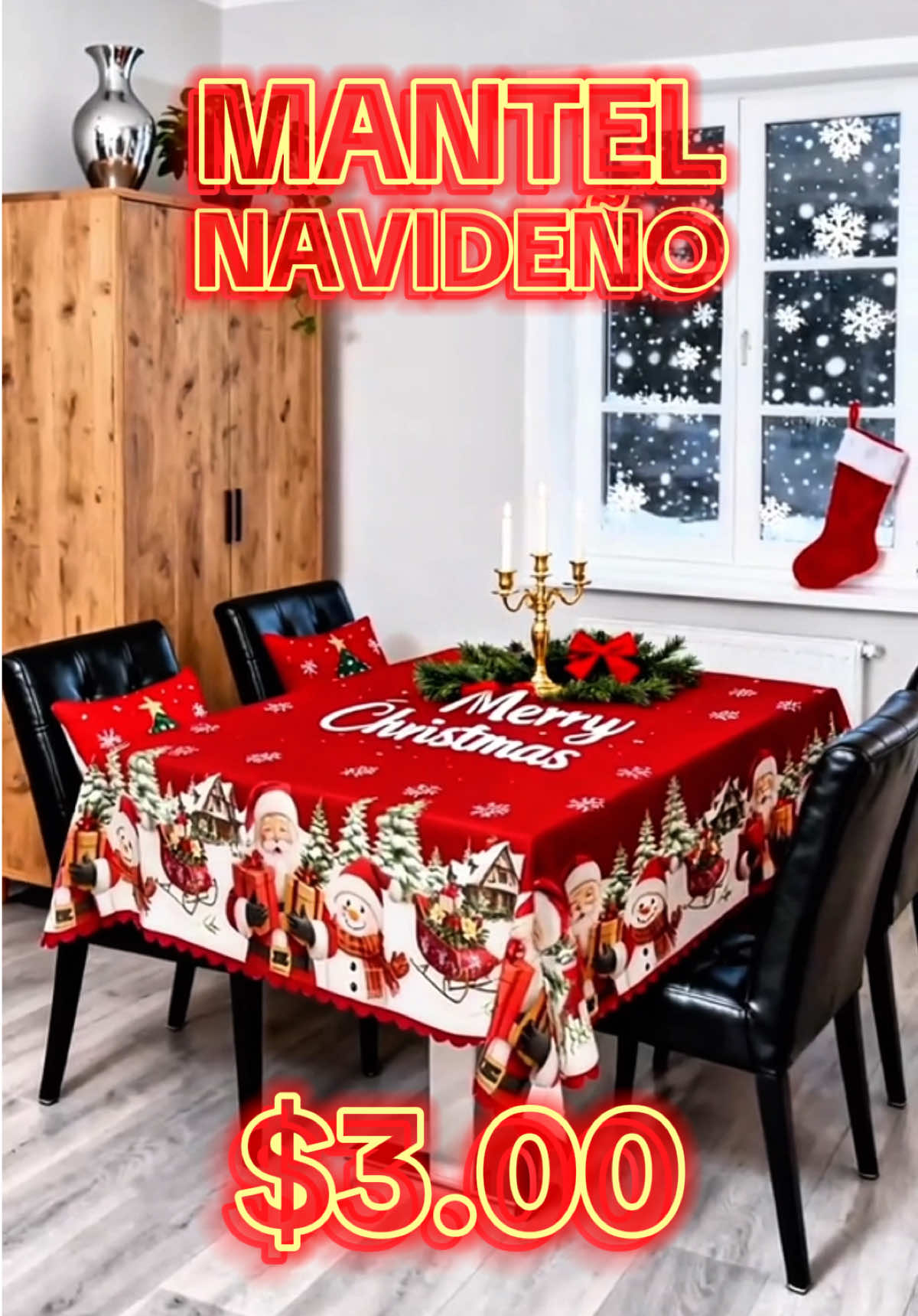 ¡Tu mesa lista para Navidad por solo $3.00! 🎄🎁 Mantel Navideño de 150x180cm, tela impermeable y varios diseños. ¡Fácil de poner y súper resistente! 🥳 Consíguelo en Importadora YZK. #NavidadYZK #DecoracionNavidad #MantelNavideño #Ecuador #Viral