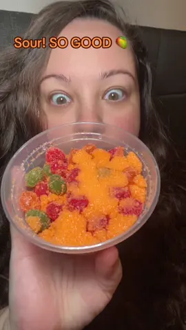 Who likes sour candy!? Sour Gusheeze I picked sour mango this time! They did not disappoint! You have to try these!  #sourcandy #sourgushers #candeeze #treats #foodiefinds 
