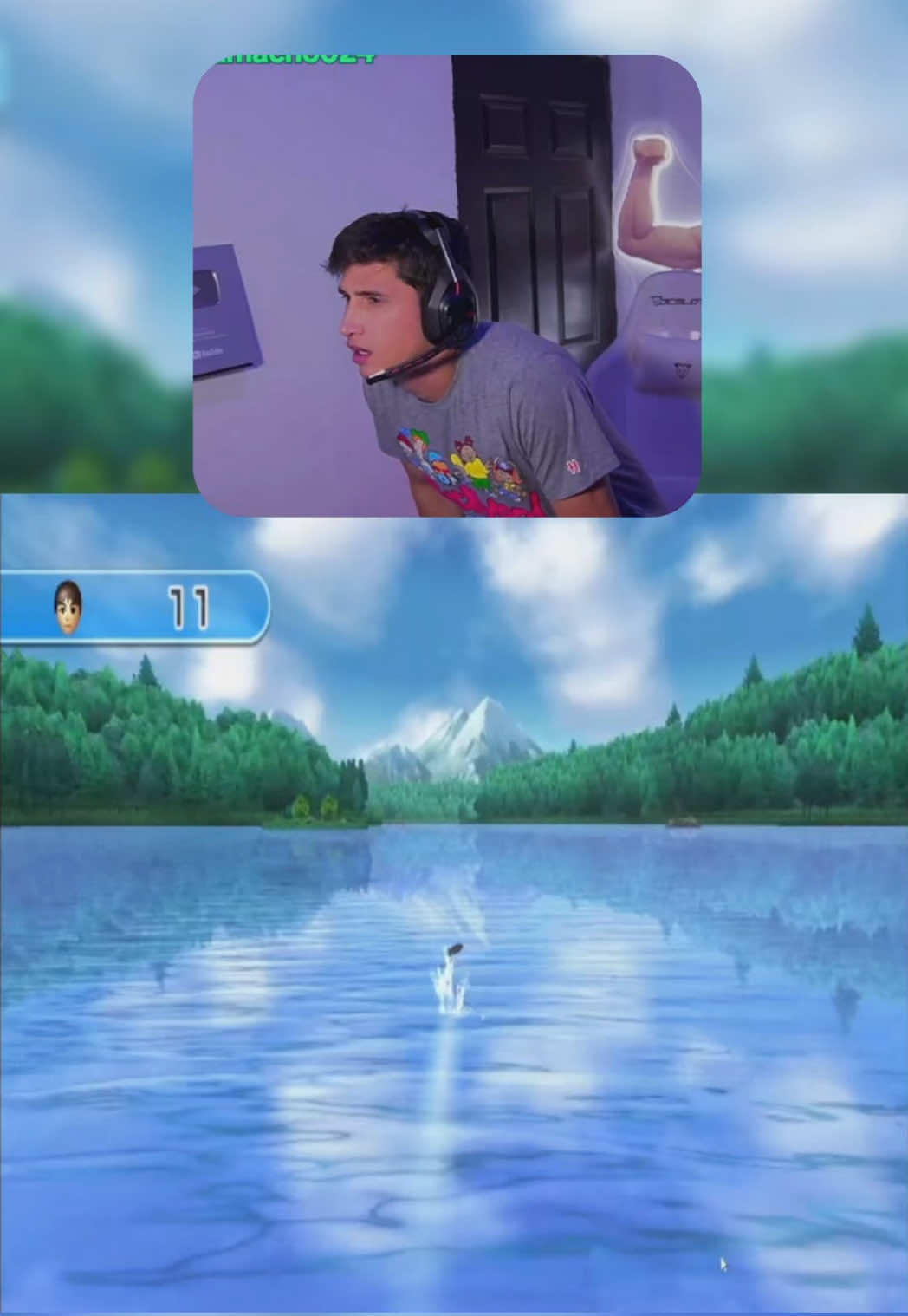 Haciendo patitos con piedras en wii 🐥.   #patitos #wii #elcamacho24 