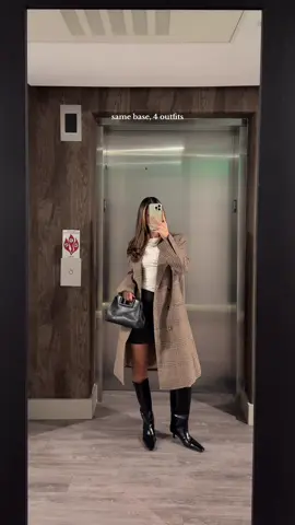 1 base = 4 outfits #falloutfits #outfitinspo #fallfashion #falljackets #minimalstyle 