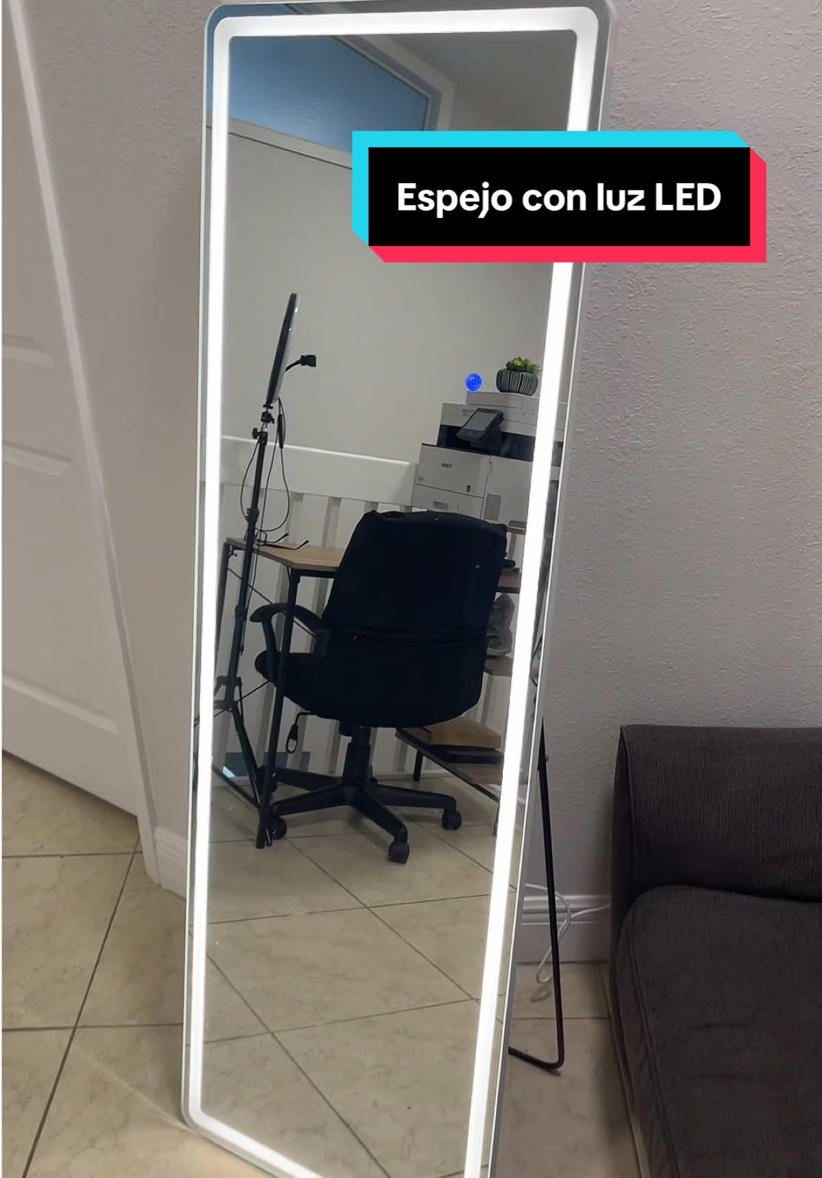Espejo con luz LED#paratiiiiiiiiiiiiiiiiiiiiiiiiiiiiiiiiii #espejo 