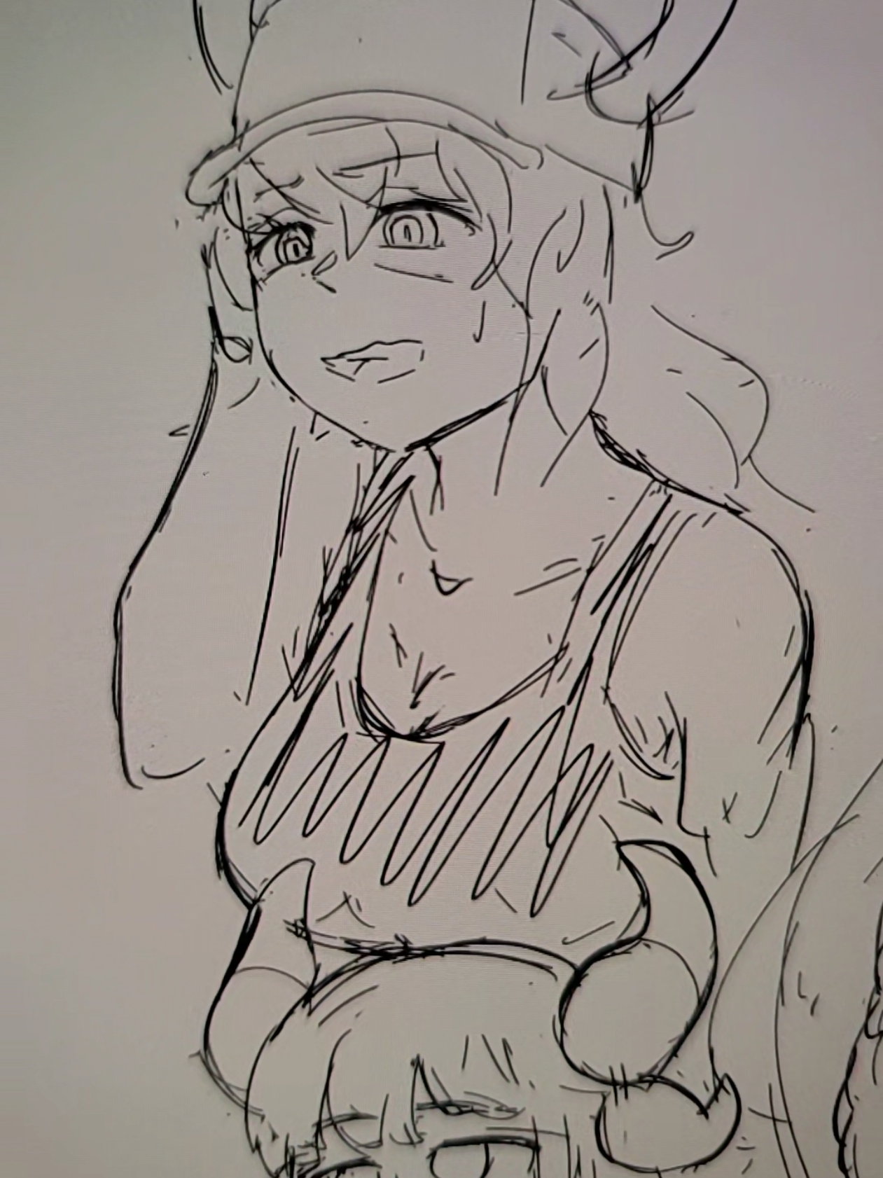 Drunk Office worker (fake bodies tt) this also marks the end of daily posts. it's hard to keep up with this and drawing for my other places at the sametime. gonna move to every other day, or even weekly from now on. #digitalart #drawings #anime #misskobayashisdragonmaid #