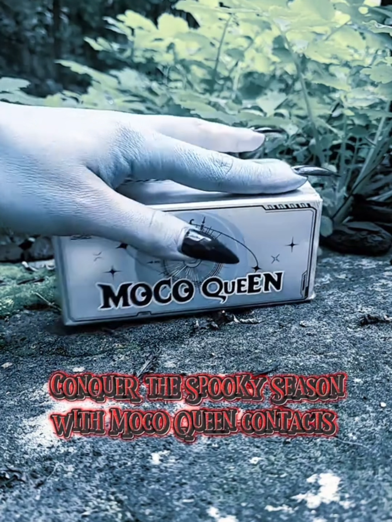 🩵 Creepy Bride Comes Back from The Dead! 🩵 Want to rock your next spooky cosplay? You should definitely check out our white out contacts! Both available in UV! Thank you @foxgoups1108 for the beautiful close ups and cosplay! We appreciate you more than you know! 👻🎃🦇 #halloween #cosplay #contactlenses #mocoqueen #coloredcontacts
