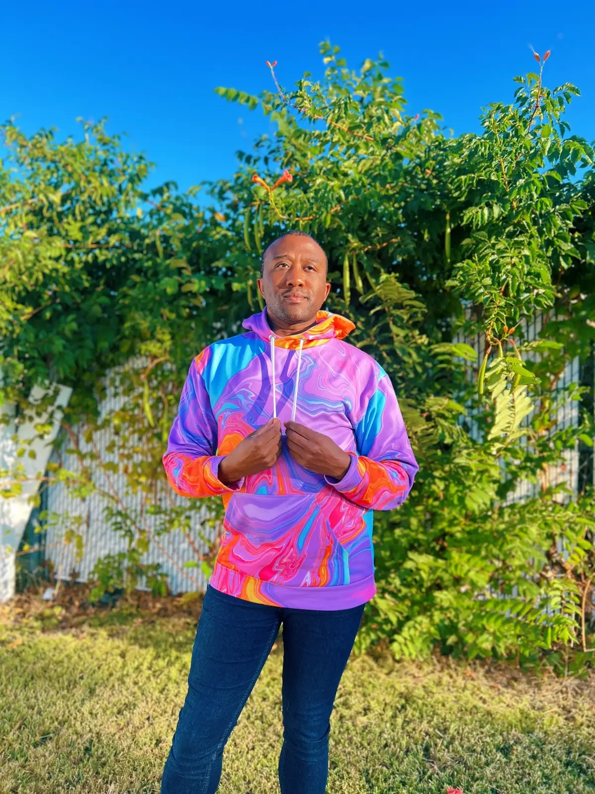 Get ready to fall in love with your new favorite cozy statement piece. 💜 Made from an ultra soft, warm fleece, this hoodie feels like a hug you can wear all season long. It’s designed for comfort and confidence. Perfect for chilly fall mornings, weekend adventures, or layering over your favorite looks. 🍂 Each hoodie features my hand drawn art, turning every swirl of color into a wearable masterpiece. 🎨 The bold, fluid pattern was inspired by the feeling of pure joy and self-expression, a reminder to live vibrantly and unapologetically. And because fashion should celebrate every body, the Euphoric Love Hoodie is available up to size 6X, making it completely size inclusive and genderless. Soft. Warm. Artistic. Joyful. This is more than a hoodie , it’s a statement of love, color, and creativity. #SizeInclusiveFashion #GenderlessStyle #FallFashion #CozyHoodie #fallfashion 