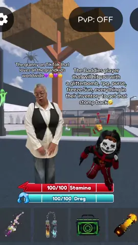 Granny vs TryHard Baddies on Roblox 🤣💜🤣💜🤣 #funny #parody #realvsgamer #baddies #roblox