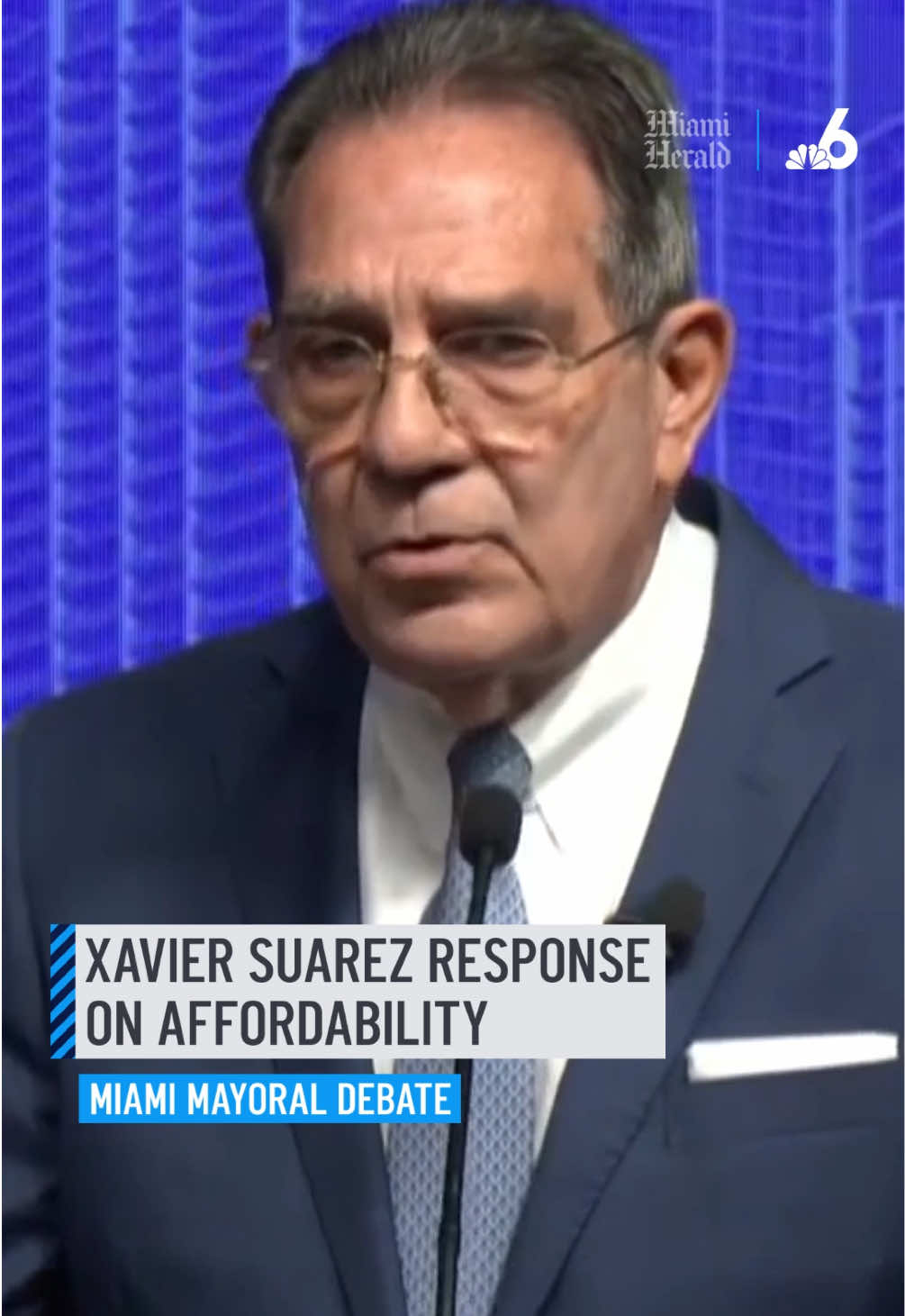 Miami Mayoral Debate | There is no doubt that affordability is a critical issue. Many residents are struggling with high living costs and the lack of affordable housing. What is your proposal to help Miami residents? Here is mayoral candidate Xavier Suarez's response. #MiamiMayoralDebate