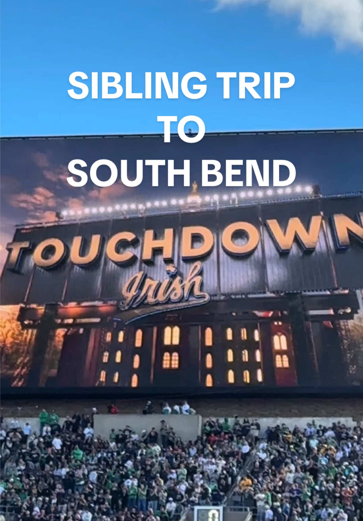 We’re back in the Bend once again so of course a vlog was mandatory! #notredame #tgs #d1 #CollegeFootball #siblingtok 