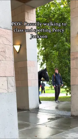 Guys he waved at us after🤭#fyp #percyjackson #onset #fypシ゚ #uni 