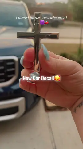 Ignore the dirt on my car.🙄😂 #tiktokshop #cross #cardecal #jesuslovesyou #fyp 