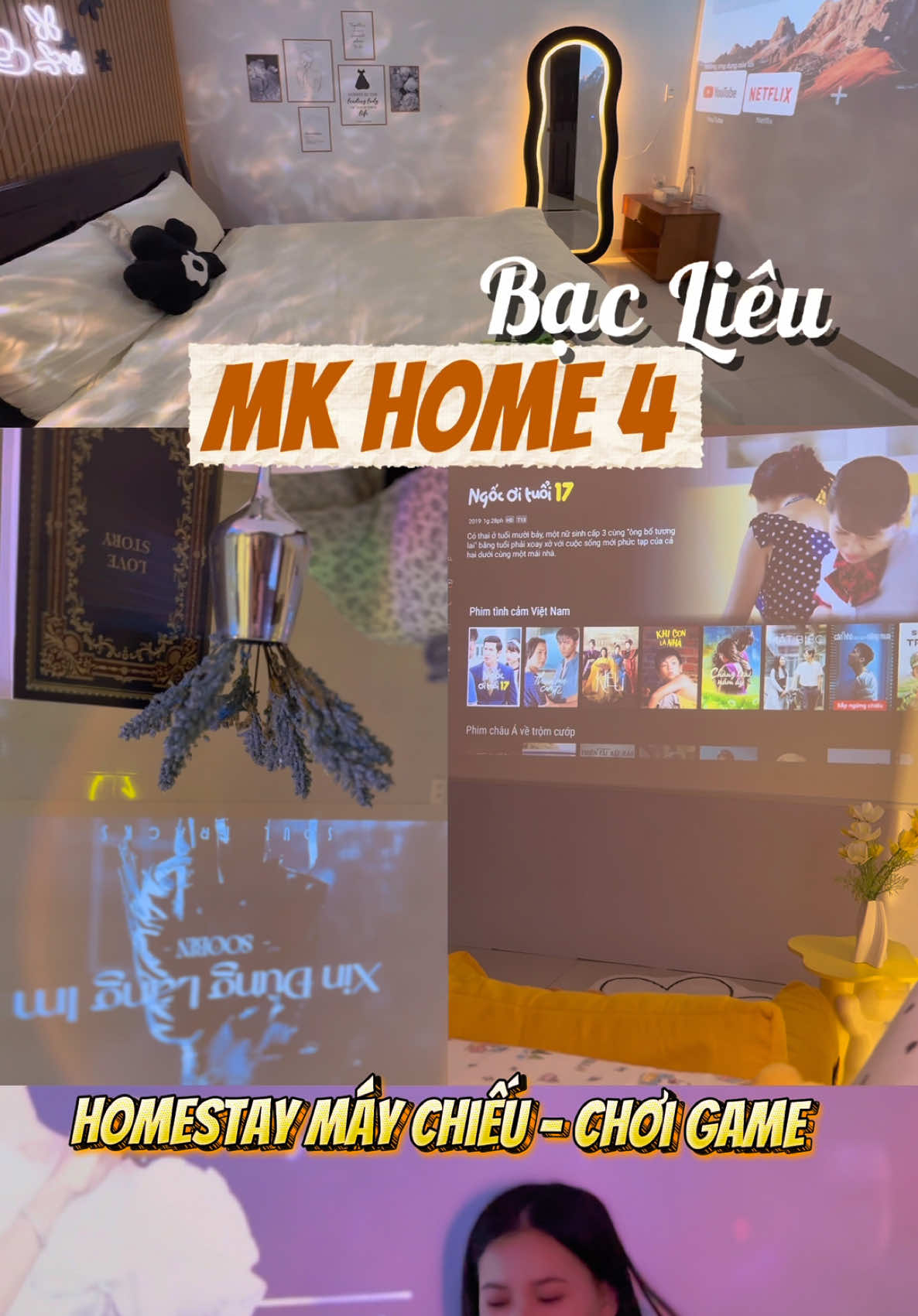 Homestay MỚI: máy chiếu, máy chơi game và decor siêu đẹp Bạc Liêu #homestay #mkhome #baclieu #baclieudidau #camau 