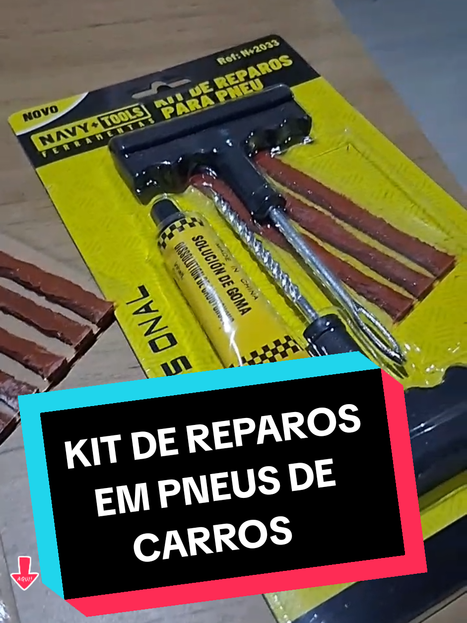 Kit de reparos em pneu de carros. #moto #autos #carros #fyp #DIY   @Claudiomar Silva Oficial 
