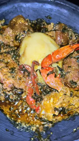 #fufu #egusi my family likes fufu, so I make it but I’m a rice gal. #yummy #tasty #stew #westafricantiktok #bitterleaf #fever #Love #fypage #fypシ゚viral #nomnom #daddies #plate #enjoy #🦀 #🍲 #🙌🏽 #philippians413 