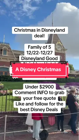🎄✨ Christmas at Disneyland?! Yes, please! ✨🎅 Family of 5 can celebrate the holidays at the Happiest Place on Earth — Dec 22–27! 🏨 Good Neighbor Hotel 🎟️ 2-Day Ticket + Lightning Lane Multipass 💰 Under $2,900 total! Comment INFO for your free quote 💫 Like & follow for more magical Disney deals! 🏰 #DisneylandChristmas #DisneyDeals #DisneyVacation #FamilyTravel #DisneyMagic