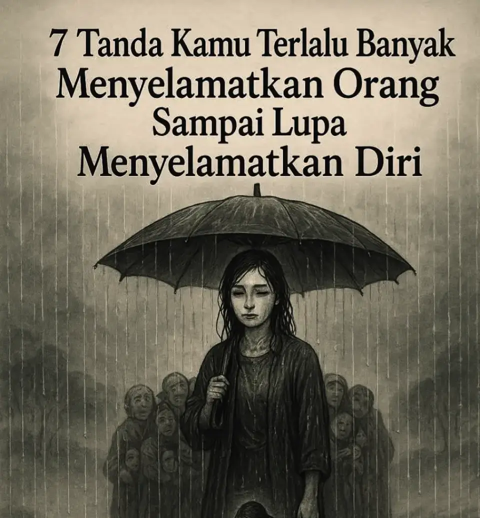 Ada orang yang selalu siap menolong siapa pun, kapan pun, bahkan saat dirinya sendiri sedang rapuh. Dan mungkin… itu kamu. Kamu terbiasa menenangkan orang lain, tapi lupa menenangkan dirimu sendiri. 1. Kamu Selalu Datang Saat Orang Butuh, Tapi Tak Tahu ke Mana Saat Kamu Lelah Kamu cepat hadir untuk orang lain, tapi saat kamu sendiri ingin ditemani, dunia terasa sunyi. Tak banyak yang tahu kamu juga butuh dipahami. 2. Kamu Merasa Bersalah Saat Menolak Permintaan Orang Kamu takut dibilang egois kalau berkata tidak, padahal kamu hanya sedang butuh waktu untuk bernapas. 3. Kamu Menyembunyikan Lelah di Balik Senyum Kamu tetap tersenyum meski batinmu capek. Karena kamu pikir, kalau kamu ikut runtuh, siapa lagi yang bisa menolong mereka? 4. Kamu Sering Jadi Tempat Curhat, Tapi Jarang Dicurhati Balik dengan Tulus Orang datang padamu karena kamu bisa menenangkan, tapi sedikit yang benar-benar peduli balik. Kamu sering jadi pelabuhan, tapi tak punya tempat berlabuh. 5. Kamu Takut Mengecewakan Orang, Bahkan Saat Dirimu Sendiri Tersakiti Kamu terbiasa menahan diri, berpura-pura kuat, agar tak ada yang terluka meski yang paling terluka justru kamu. 6. Kamu Menganggap Menolong Adalah Kewajiban, Bukan Pilihan Kamu lupa bahwa membantu orang tidak harus selalu dengan mengorbankan diri sendiri. Kamu layak istirahat tanpa merasa bersalah. 7. Kamu Merasa Kosong Setelah Semua Urusan Orang Selesai Setelah semuanya tenang, kamu baru sadar: kamu sibuk menyelamatkan orang lain, padahal dirimu sudah lama tenggelam. Kadang, kamu tak sadar kalau sifat penyelamatmu itu indah tapi juga melelahkan. Menolong orang itu baik, tapi melupakan diri sendiri bukan bentuk kasih sayang itu bentuk pelan-pelan menyakiti diri. Kamu juga berhak diselamatkan, bahkan oleh dirimu sendiri. #promoseruweekend  #FilsafatPemikiran  #fypviralシ  #FaktaUnik  #inspiration 
