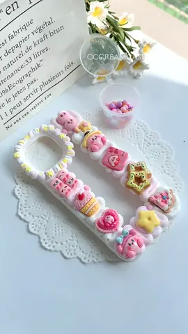 Asmr making Kirby phone case #cutephonecase #decodenphonecase #SmallBusiness #giftidea #handmadephonecase 