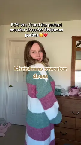 The best part is it literally feels like a cloud. It’s so soft. 😭😭😭 ##christmasparty##christmas##sweaterdress##christmastime