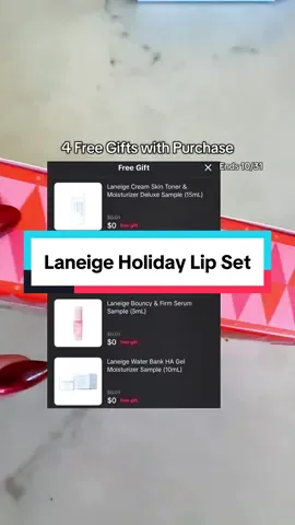 Laneige Holiday Lip Set #laneige_us #laneige_affiliate #laneigelipmask #laneigelipbalm @laneige_us 