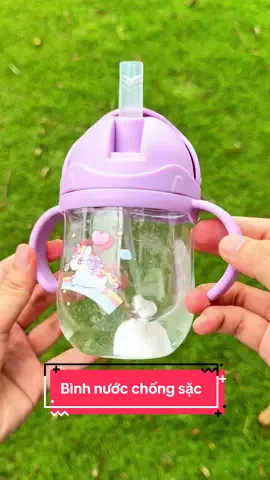 Bình nước chống sặc dành cho bé tập hút rất an toàn và hiệu quả 🤩🌈🍼 #binhnuoc #binhnuocchobe #binhnuocchongsac #mevabe #bedihoc