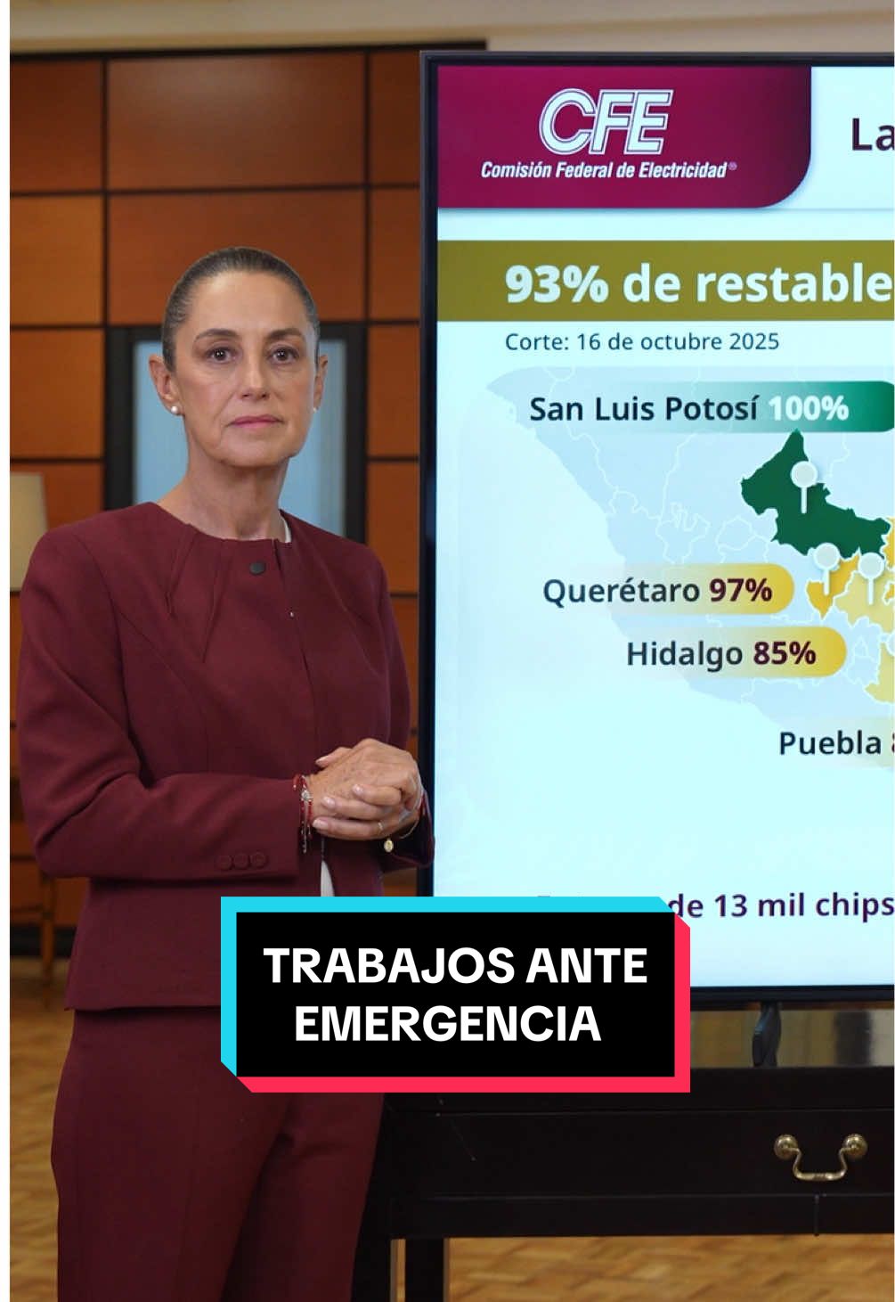 A una semana de las fuertes lluvias, seguimos en apoyo a comunidades afectadas de Veracruz, Hidalgo, Puebla, Querétaro y San Luis Potosí. Con el Sistema Estratégico de Control y Seguimiento de Incidencias, conocemos avances de los tres órdenes de gobierno. Atendemos a todas las comunidades; tienen nuestro respaldo.