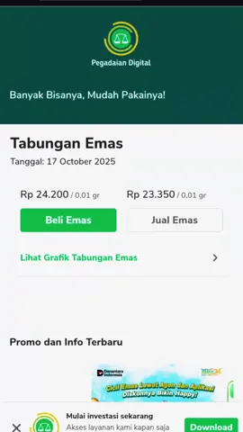 Info Harga Emas Pegadaian Digital - Harga Beli Naik 68rb - Harga Buyback Naik 54rb #pegadaian #tabunganemas #logammulia #antam #emasmurni 