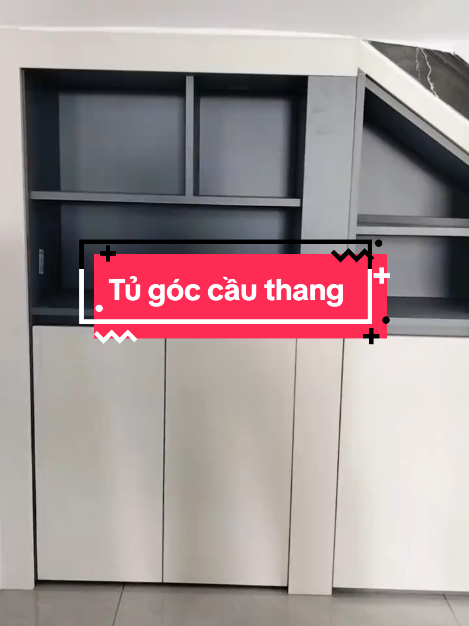 Thiết kế mới dành cho tủ góc cầu thang  #tugoccauthang #fyp #vairal #noithatnguyengiaphat #thicongtugoccauthang 