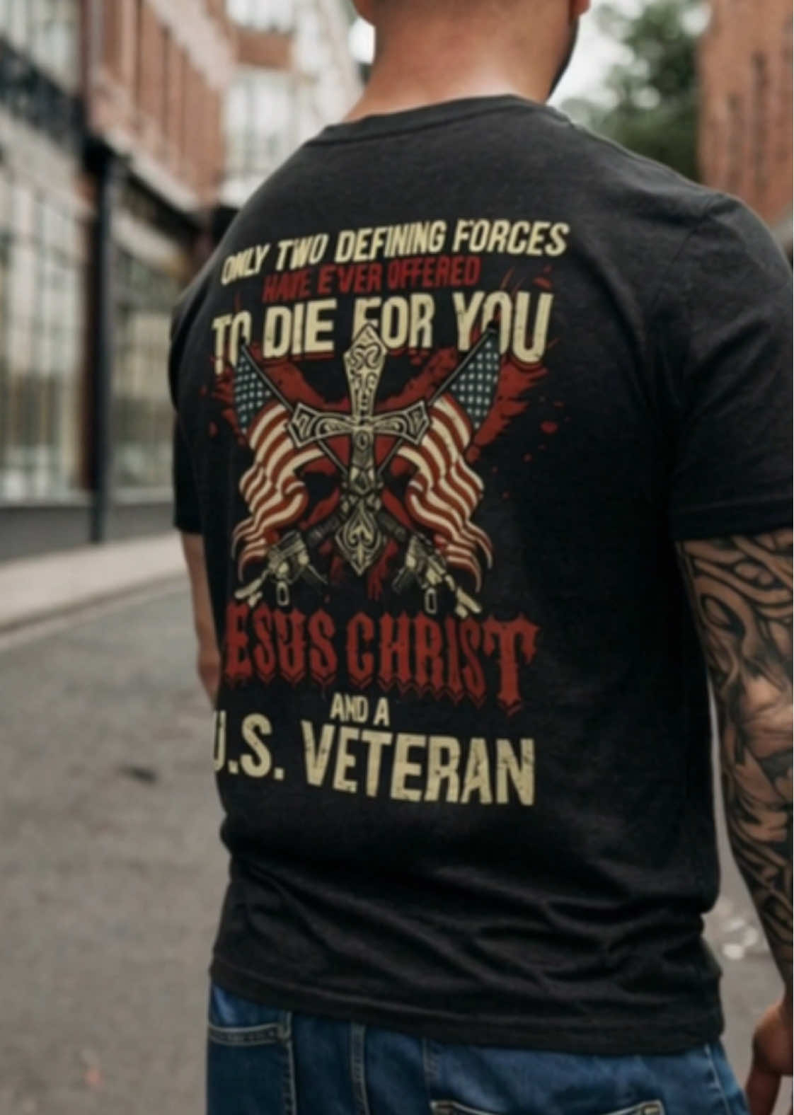 My friend: “Why do you keep wearing one Tshirt The Tshirt 👉🏻  #tshirt #TikTokFashion #veterans #faith #americanfashion 