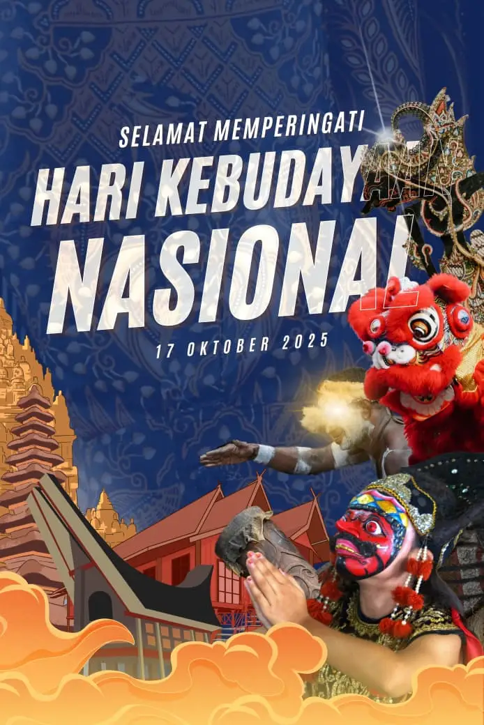 Budaya adalah jati diri bangsa. Mari rayakan Hari Kebudayaan Nasional dengan melestarikan, mencintai, dan meneruskan warisan leluhur kita karena Indonesia itu kaya akan keberagaman budayanya! Yuk, mari berbangga jadi bagian dari keberagaman budaya Indonesia. #HariKebudayaanNasional #BanggaBerbudaya #WarisanUntukBangsa #BudayaIndonesia #IndonesiaHebat
